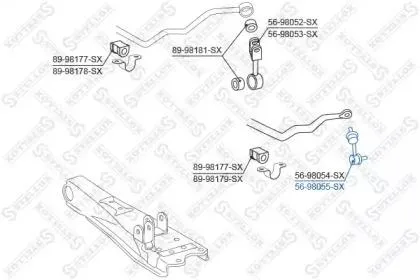 STELLOX 5698055SX Стойка стабилизатора переднего левая Toyota Hi-Ace ##H12##H22RCH13RCH23 99>