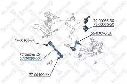 STELLOX 5700099SX Рычаг независимой подвески колеса
