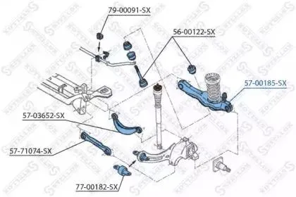 STELLOX 5700185SX Рычаг задний нижний Ford Focus 98-04