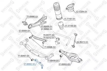 STELLOX 5700892SX рычаг зад. подв. Kia Ceed 06>