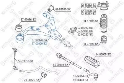STELLOX 5700929SX Рычаг независимой подвески колеса