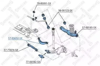 STELLOX 5703652SX Рычаг задней подвески верхний Ford Focus 98-04