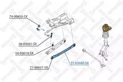 STELLOX 5703680SX Рычаг задней подвески поперечный Ford Mondeo 1.6i-2.0i 16V1.8TD 93-01