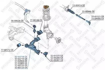 STELLOX 5703718SX рычаг левый except 1800kg Fiat Ducato all 01>