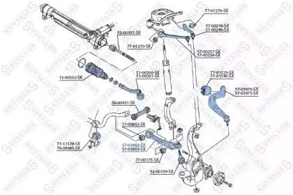 STELLOX 5703952SX Рычаг передний нижний левый Audi A4A4 AllroadA5A6A7Q5 1.8-3.22.0-3.0D 07>