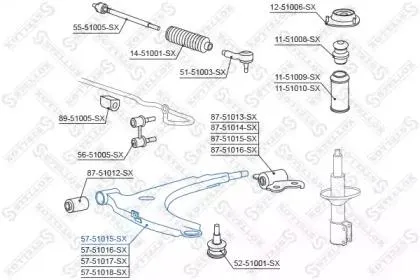 STELLOX 5751015SX Рычаг независимой подвески колеса