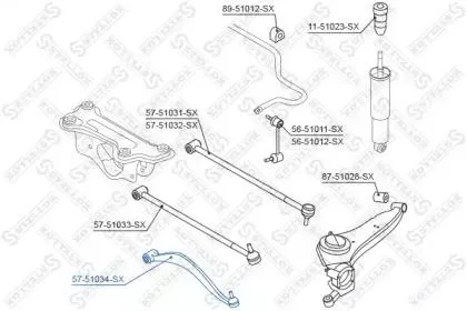 STELLOX 5751034SX Рычаг независимой подвески колеса