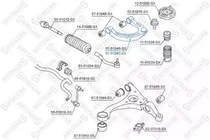 STELLOX 5751047SX Рычаг Hyundai Sonata NF пер.подв.верхн.прав.