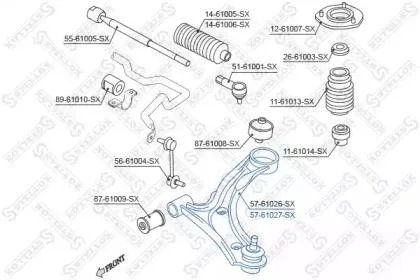 STELLOX 5761027SX Рычаг Suzuki LIANA 04- пер.подв.лев.