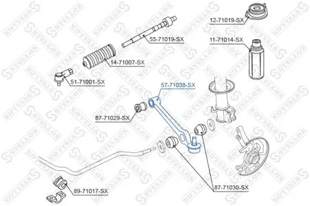 STELLOX 5771038SX Рычаг Mazda 121 <90