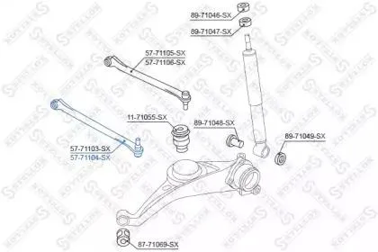STELLOX 5771104SX Рычаг задней подвески нижний правый Mazda Tribute all 01>