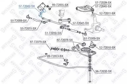 STELLOX 5772042SX рычаг маятниковый Mitsubishi L200 K05TK1#TK62T 86-95