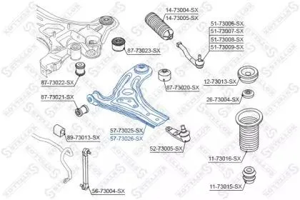 STELLOX 5773026SX рычаг правый Daewoo Aveo 02>