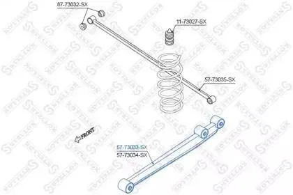 STELLOX 5773033SX Рычаг задней  подвески  5773033 продольный 577030 98