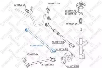 STELLOX 5798016SX Рычаг задней подвески передний Toyota Camry ACV3#MCV30 01>