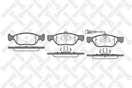 STELLOX 598011BSX Колодки торм.передние Fiat Brava PuntoMarea 1.6i-1.9TD 96>, Lancia Dedra 1.9TD 89-99