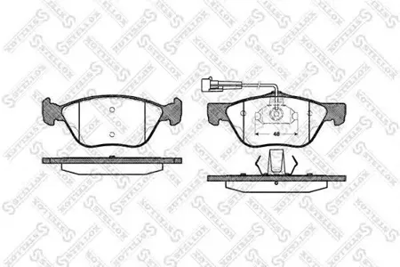 STELLOX 600002BSX Колодки торм.передние =589 02 Alfa Romeo 156, Fiat Bravo Marea 2.0i2.5 V62.4JTD 95>