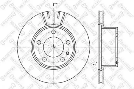 STELLOX 60201513VSX Диск торм.перед. BMW E28 1.8-2.52.4TD M10-M30 80-88
