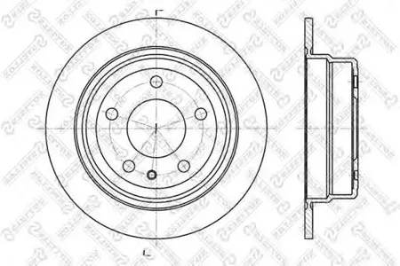STELLOX 60201514SX Диск торм.задний BMW E24E28 2.5-3.5 M20M21M30S38 80-88