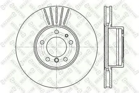 STELLOX 60201532VSX Диск торм.перед. BMW E38E39 3.54.05.0 M60M62M70M73 95>
