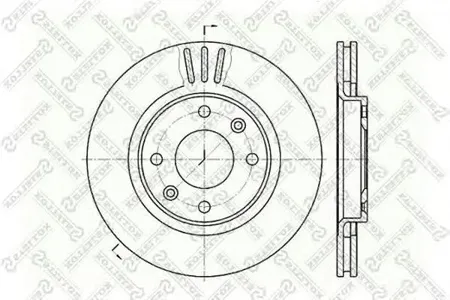 STELLOX 60201929VSX Диск тормозной 6020-1929V-SX передний Citroen C3Xsara, Peugeot 206 1.1-2.0HDi 96