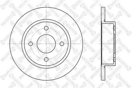STELLOX 60202237SX Диск торм.перед. Nissan Micra 1.01.3 92-00