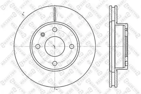 STELLOX 60202529VSX Диск торм.перед. Ford Escort Sierra 2.0-2.9i 82-93