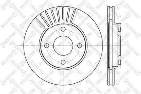 STELLOX 60202549VSX Диск торм.перед. Ford Focus Fiesta all 98>