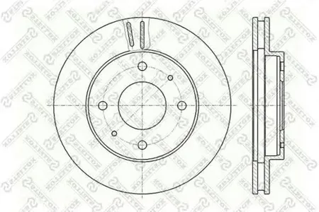 STELLOX 60203010VSX Диск торм.перед. Mitsubishi Galant, Volvo V40 1.8-2.4D 87>
