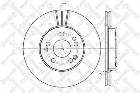 STELLOX 60203308VSX Диск торм.перед. Mercedes S124W124W201 2.3-3.0TD 85>