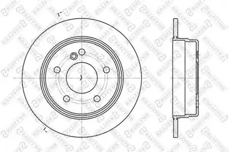 STELLOX 60203318SX Диск торм.задний Mercedes W202 1.8-2.82.0D2.2D 93>