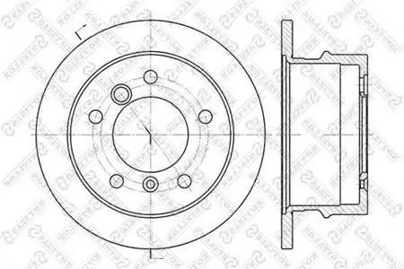 STELLOX 60203337SX 6020-3337-SX диск торм. зад. Mercedes Sprinter , VW LT 2.1-2.7D 94>