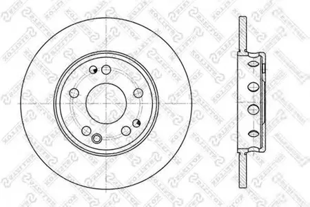 STELLOX 60203606SX Диск торм.перед. Opel Ascona Astra Kadett Vectra 1.3-1.7D 84>