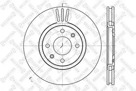 STELLOX 60203720VSX Диск тормозной 6020-3720V-SX передний Peugeot 406, Citroen Xantia 2.0-3.01.9TD 95>