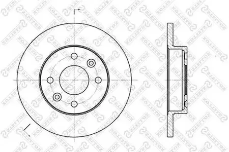 STELLOX 60203908SX Диск торм.перед. Renault Clio R19R21 1.2-1.9D 86>