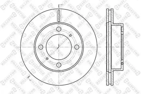 STELLOX 60204543VSX Диск торм.перед. Toyota Corolla all 92-02