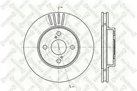 STELLOX 60204582VSX Диск торм.перед. Toyota Corolla 1.4-1.8 01>