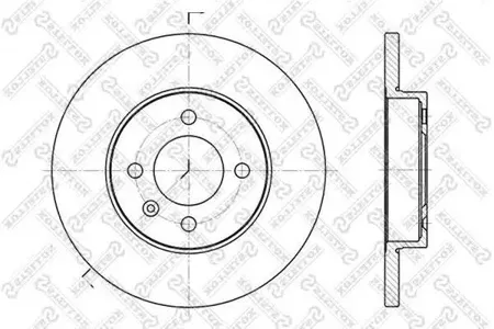 STELLOX 60204728SX Диск торм.перед. VW Golf Passat Variant 1.6-1.9D 88>