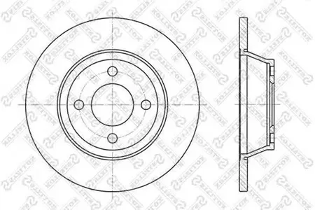 STELLOX 60204741SX Диск торм.перед. Audi 80 B4 1.62.01.9TDi 92>
