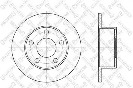 STELLOX 60204744SX Диск торм.задний Audi 100A6, VW Passat 1.8-1.9TDi 90>