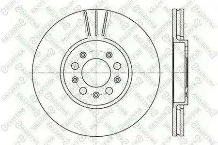 STELLOX 60204760VSX Диск торм.перед. Audi A3, VW Bora Golf 1.8T2.31.9TDi 96>