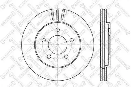 STELLOX 60209301VSX Диск торм.перед. Chrysler Voyager 2.4-3.82.5TD 90>