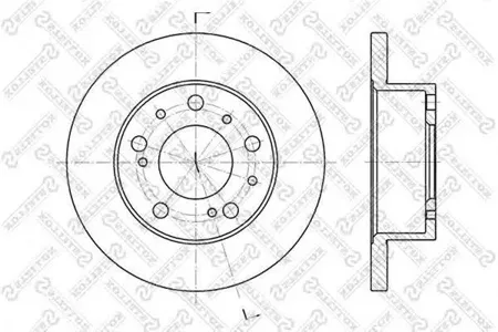STELLOX 60209908SX диск торм. пер. Citroen C22C25, Peugeot J5 1.8-2.5D 84>
