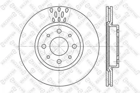 STELLOX 60209921VSX Диск торм.перед. Alfa Romeo 145-155, Fiat Brava 1.6-2.0 92>