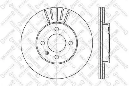 STELLOX 60209934VSX Диск торм.перед. VW Golf Passat Vento 1.4-1.9TDi 85>