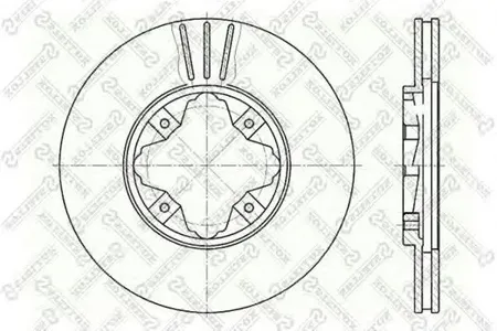 STELLOX 60209940VSX Диск тормозной 6020-9940V-SX передний Honda Accord , Rover 600 1.8-2.2 90>