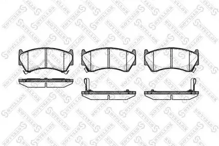 STELLOX 603012BSX Колодки торм.передние с антискр. пл. Nissan Almera 1.41.62.0D 95-99200SX 2.0 94>