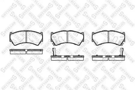 STELLOX 603052BSX Колодки торм.передние с антискрип. пл. Suzuki Baleno 1.31.61.8 96-02