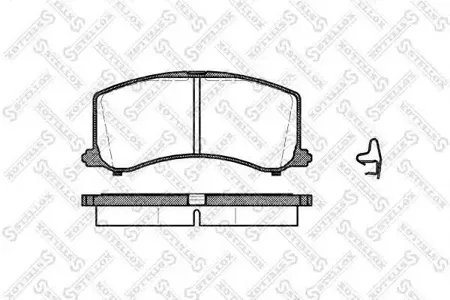STELLOX 606002BSX Колодки торм.передние с антискрип. пластинами Toyota Cressida Hilux 2.02.2D 80-86