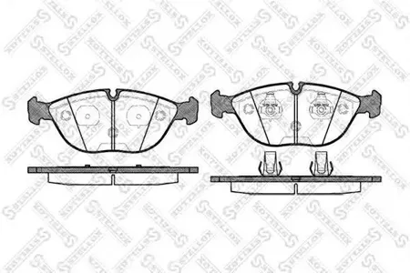 STELLOX 608000BSX Колодки торм.передние с антискрип. пл. BMW E38 5.04.0D 94>, Mercedes W210 E50E55 AMG 96-02